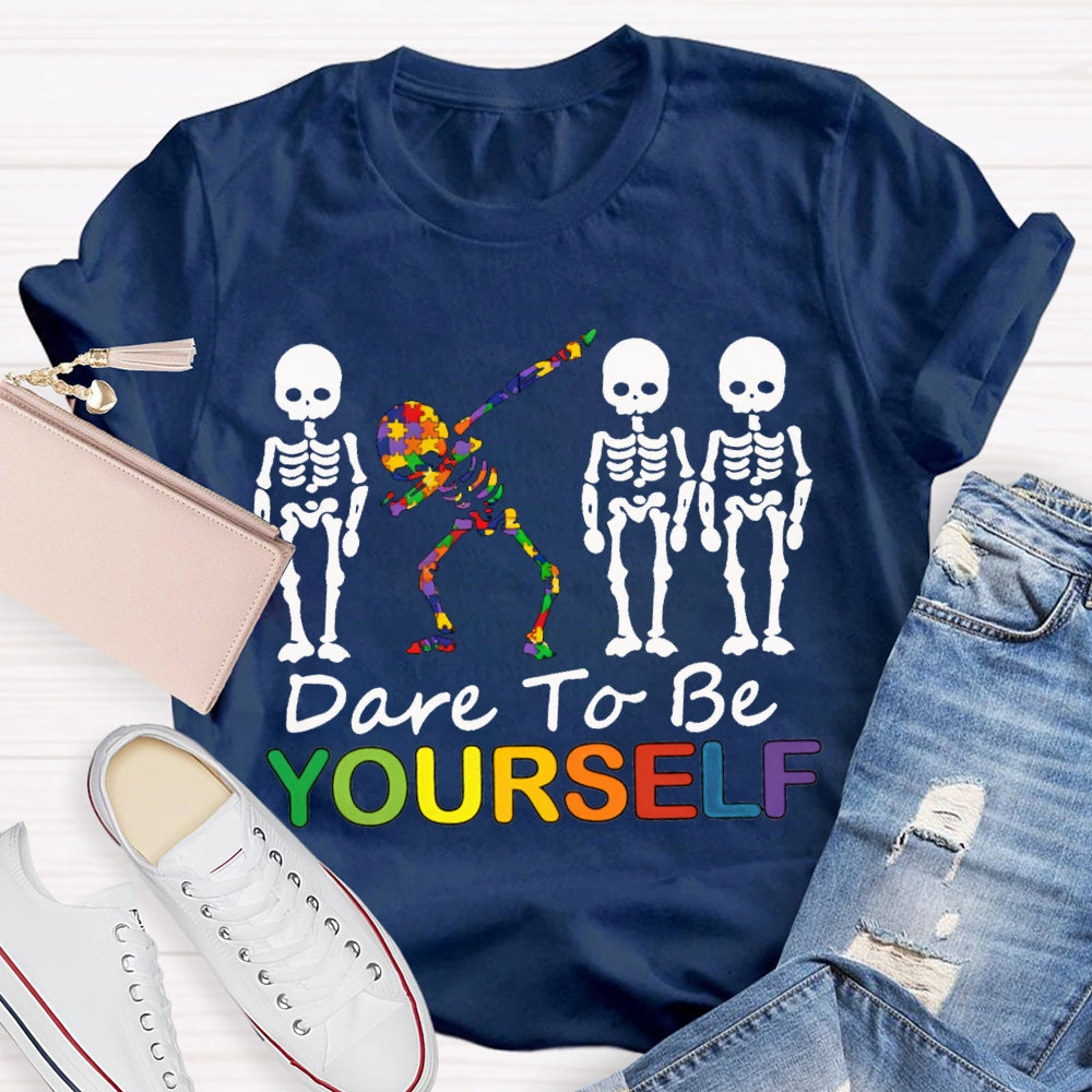 Dare To Be Yourself Colorful Little People T-shirt