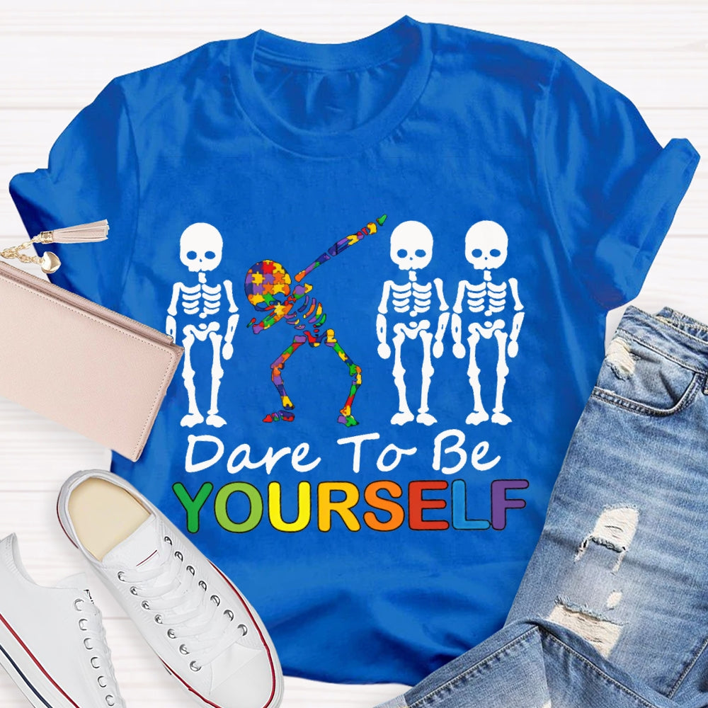 Dare To Be Yourself Colorful Little People T-shirt