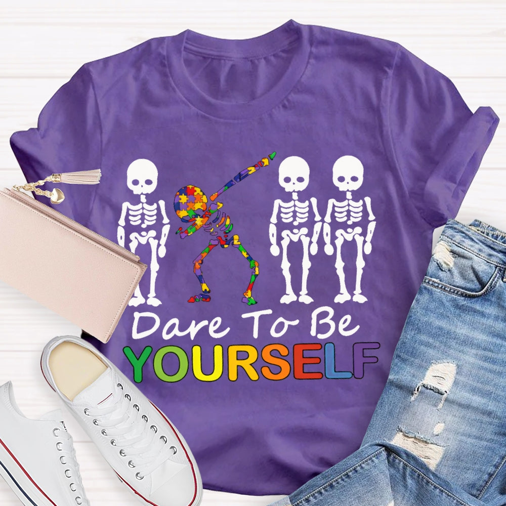 Dare To Be Yourself Colorful Little People T-shirt