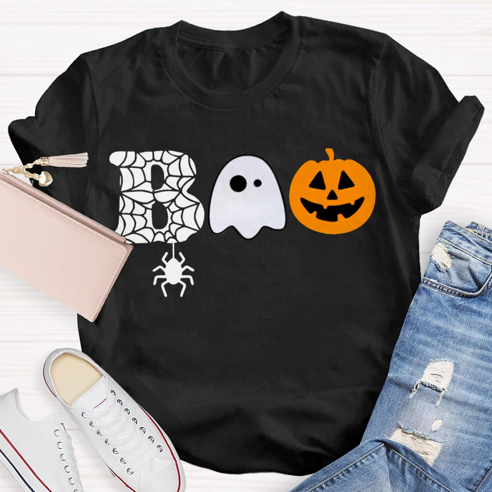 Cute Ghosts And Pumpkins Boo Halloween T-shirt