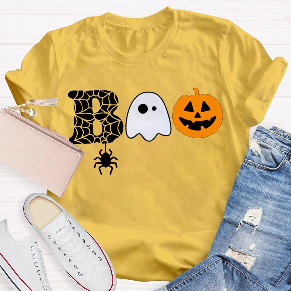 Cute Ghosts And Pumpkins Boo Halloween T-shirt