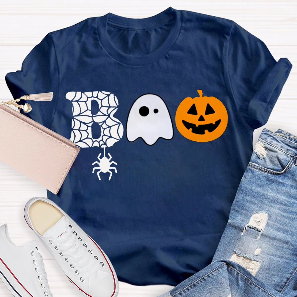 Cute Ghosts And Pumpkins Boo Halloween T-shirt