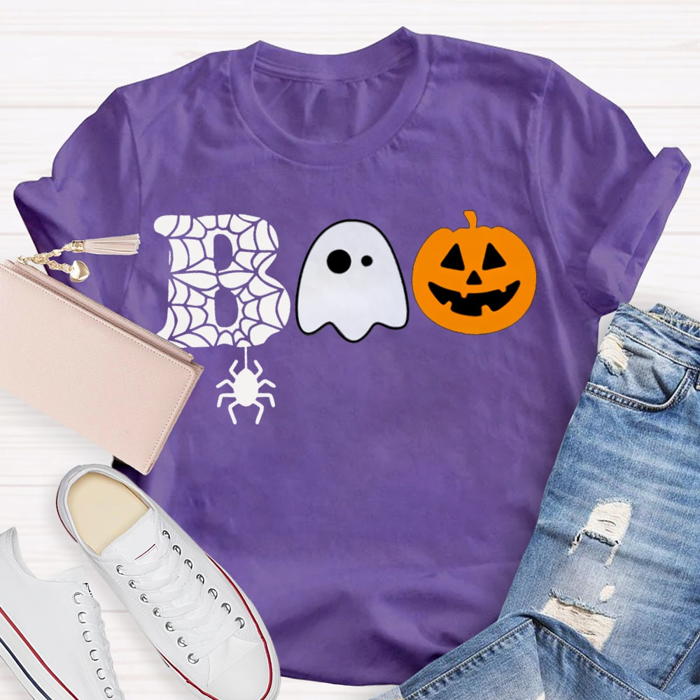 Cute Ghosts And Pumpkins Boo Halloween T-shirt