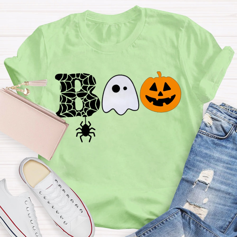 Cute Ghosts And Pumpkins Boo Halloween T-shirt