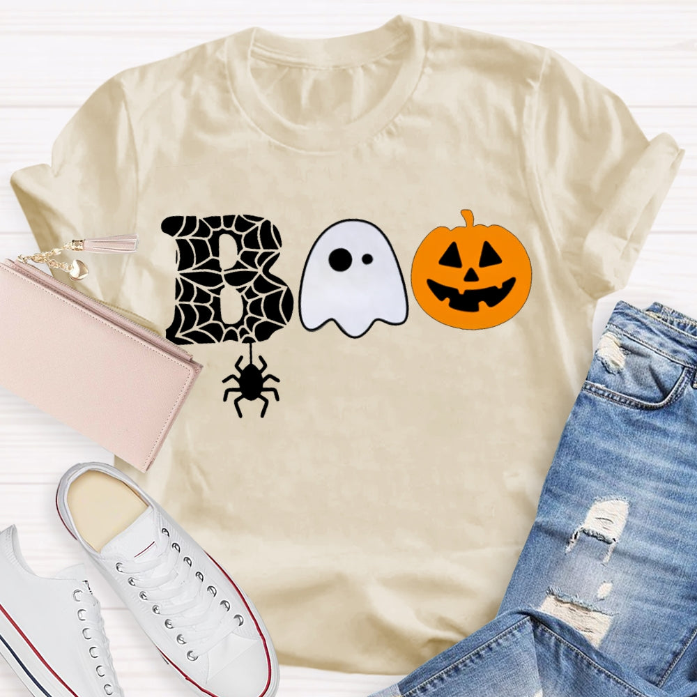 Cute Ghosts And Pumpkins Boo Halloween T-shirt