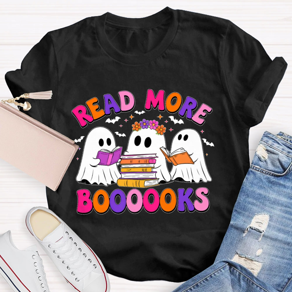 Read More Books Halloween Colored Letters T-shirt
