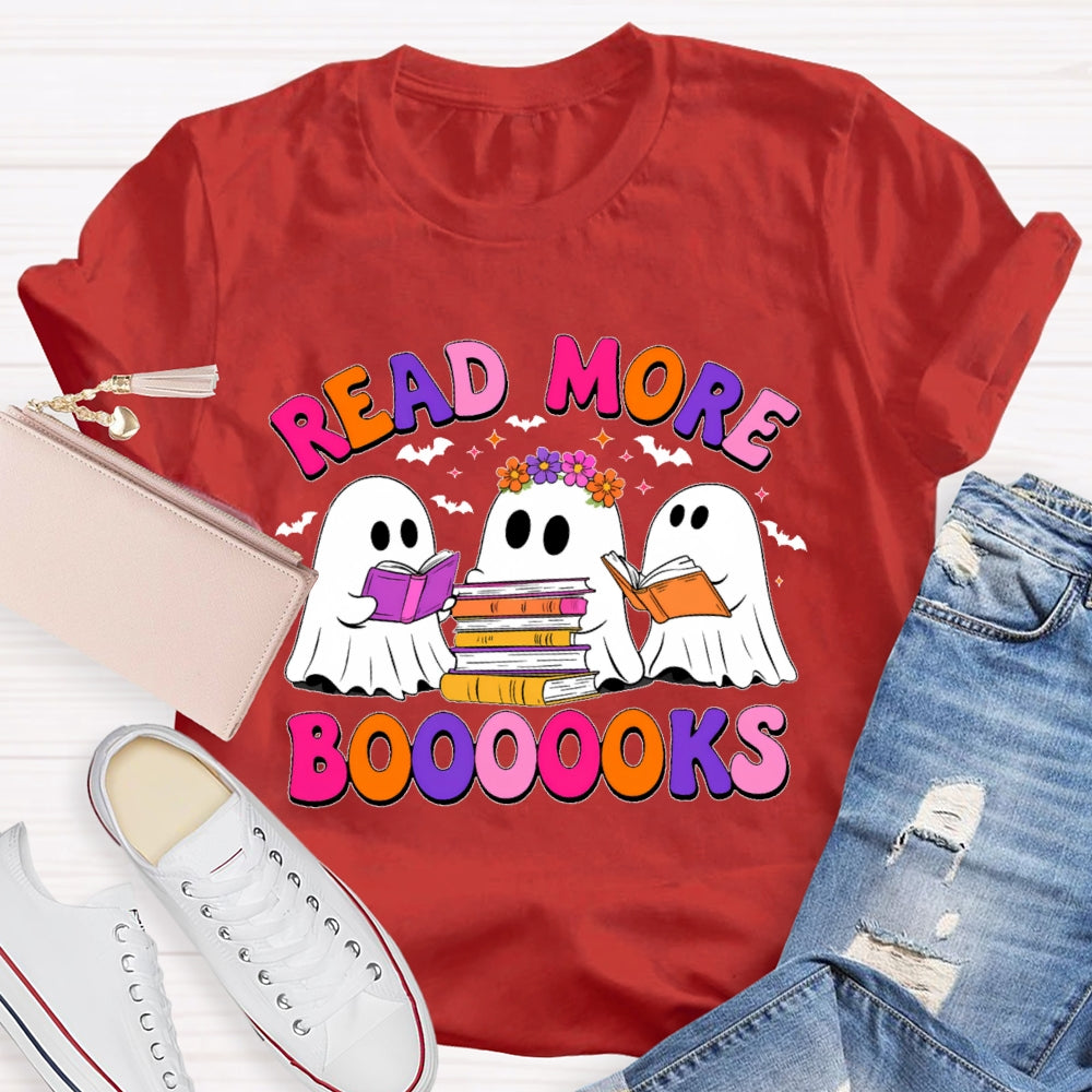 Read More Books Halloween Colored Letters T-shirt