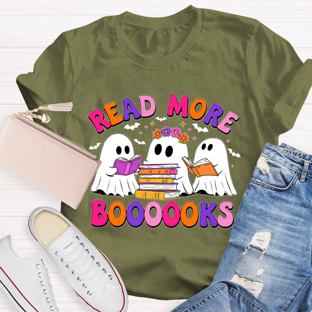 Read More Books Halloween Colored Letters T-shirt