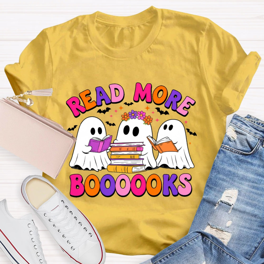 Read More Books Halloween Colored Letters T-shirt