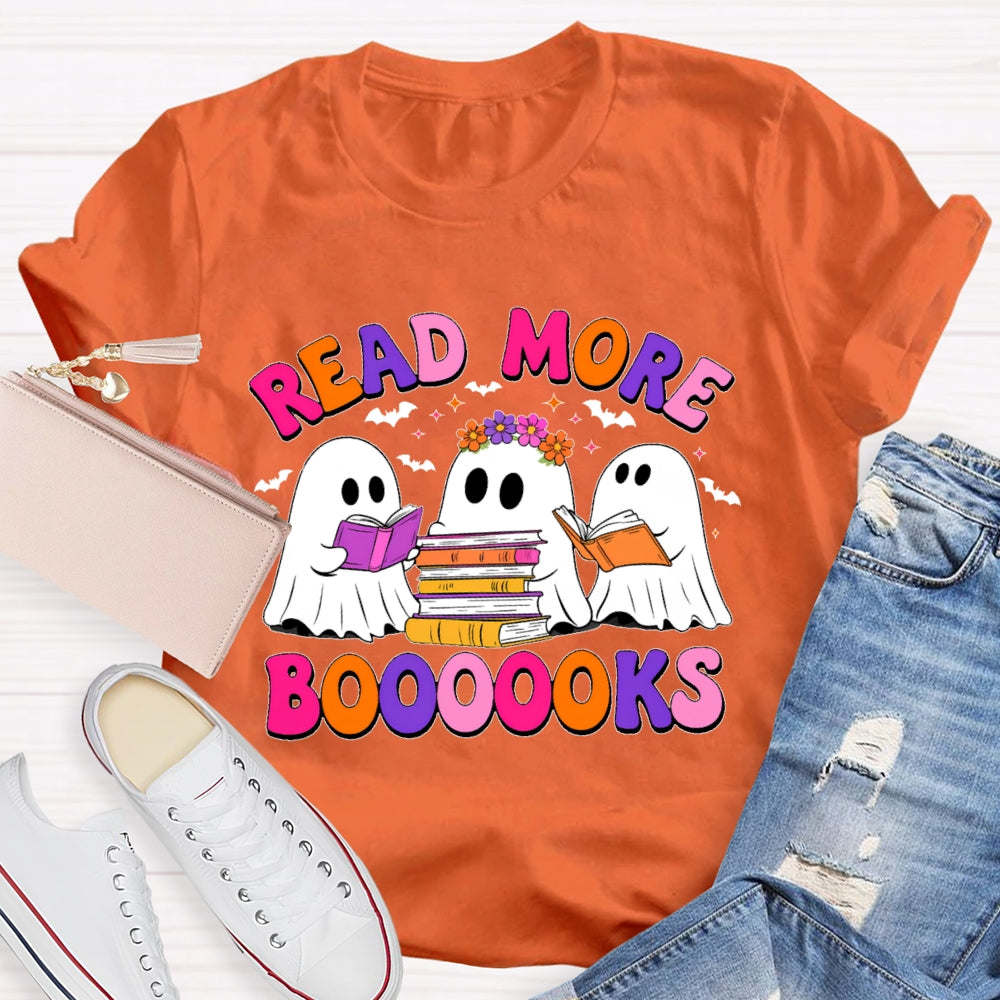 Read More Books Halloween Colored Letters T-shirt
