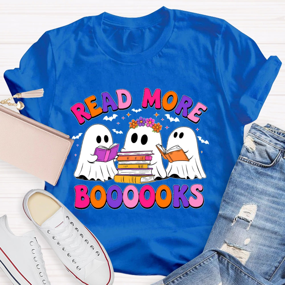Read More Books Halloween Colored Letters T-shirt