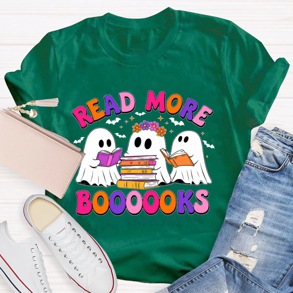Read More Books Halloween Colored Letters T-shirt