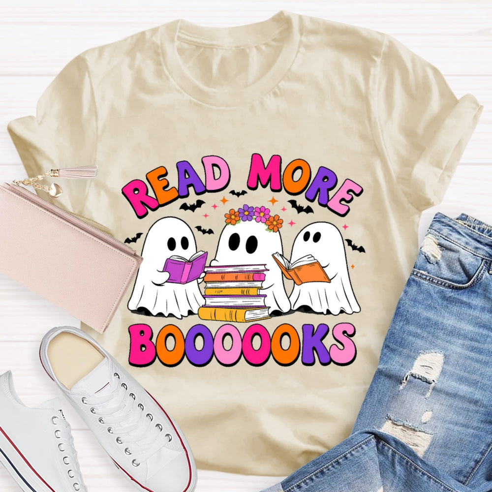 Read More Books Halloween Colored Letters T-shirt