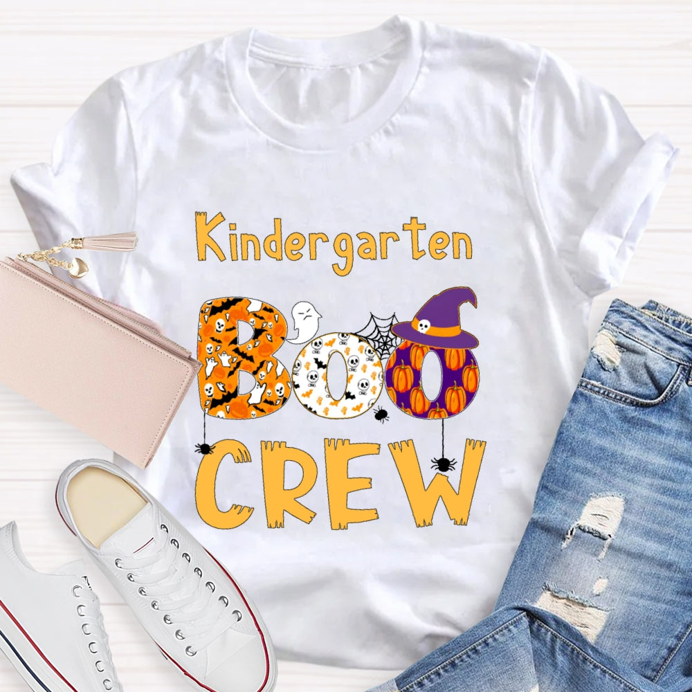 Personalized Grade Kindergarten Crew Halloween T-shirt