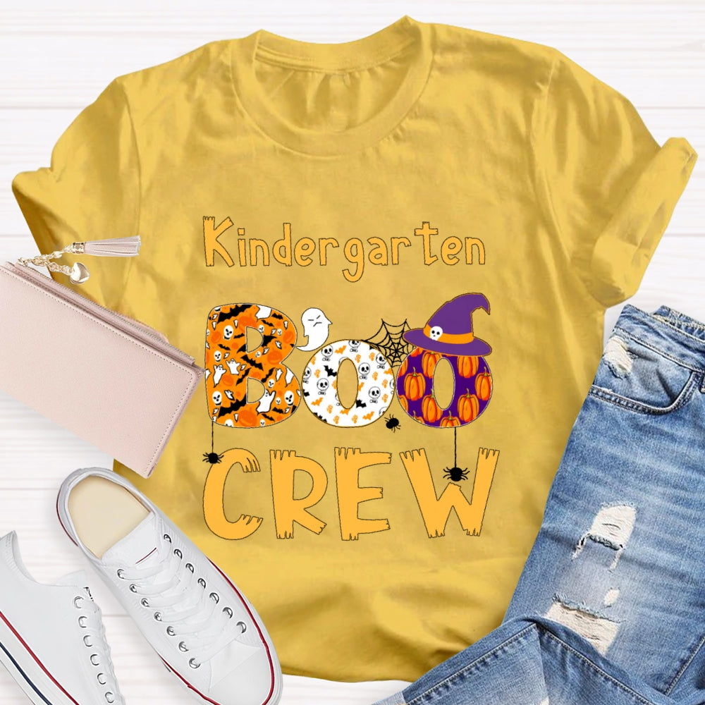 Personalized Grade Kindergarten Crew Halloween T-shirt