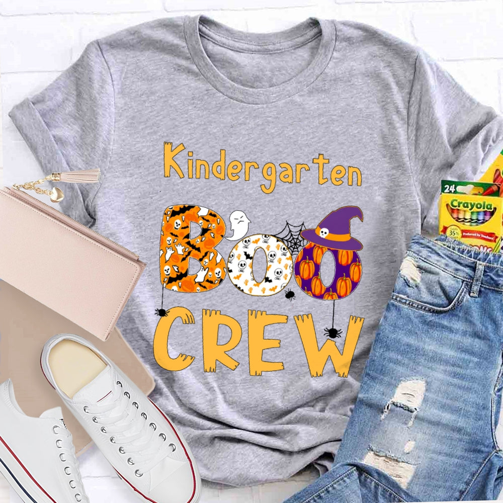 Personalized Grade Kindergarten Crew Halloween T-shirt