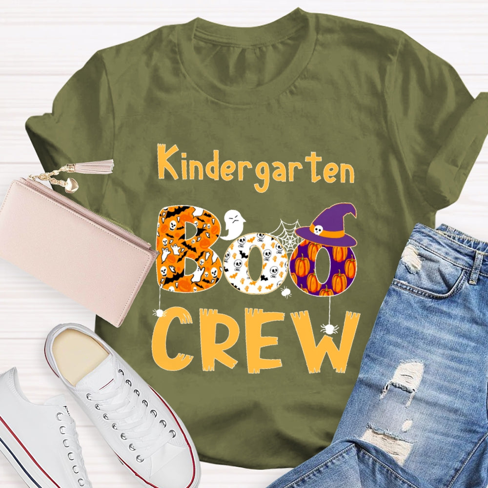 Personalized Grade Kindergarten Crew Halloween T-shirt