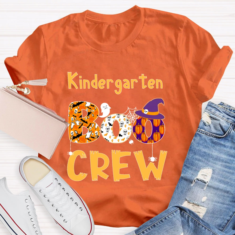 Personalized Grade Kindergarten Crew Halloween T-shirt