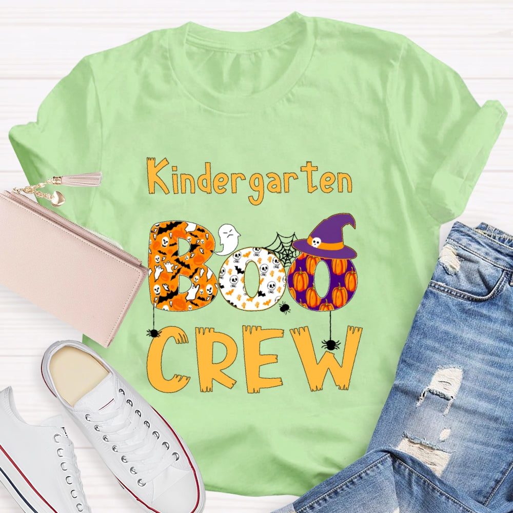 Personalized Grade Kindergarten Crew Halloween T-shirt