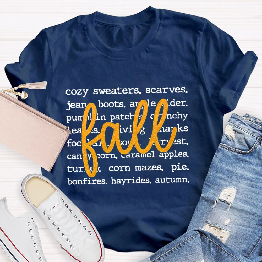 Fall Letters Funny T-shirt