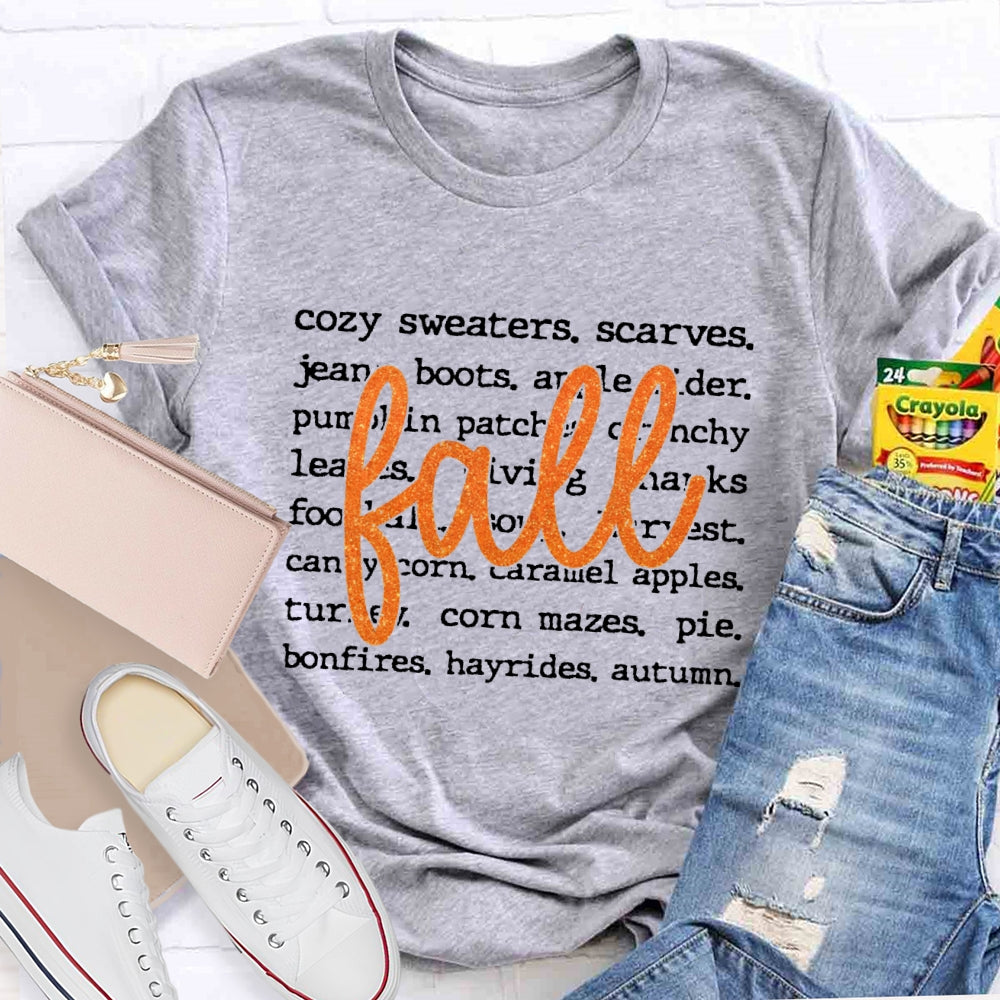 Fall Letters Funny T-shirt
