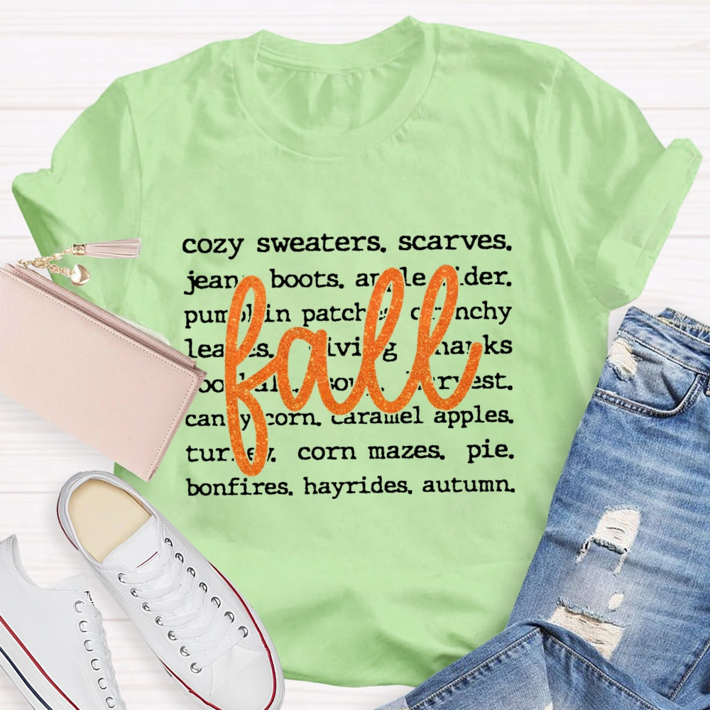 Fall Letters Funny T-shirt