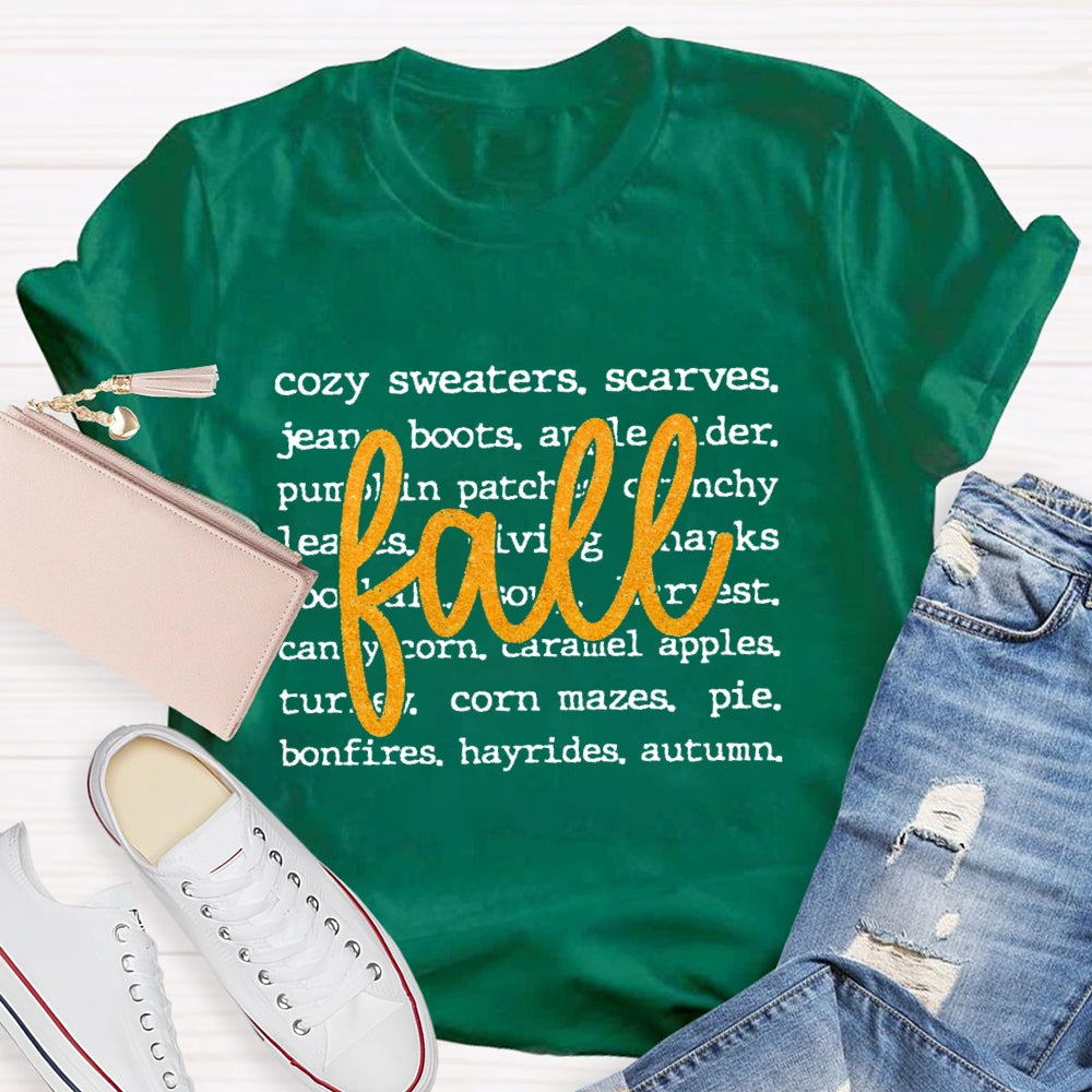 Fall Letters Funny T-shirt