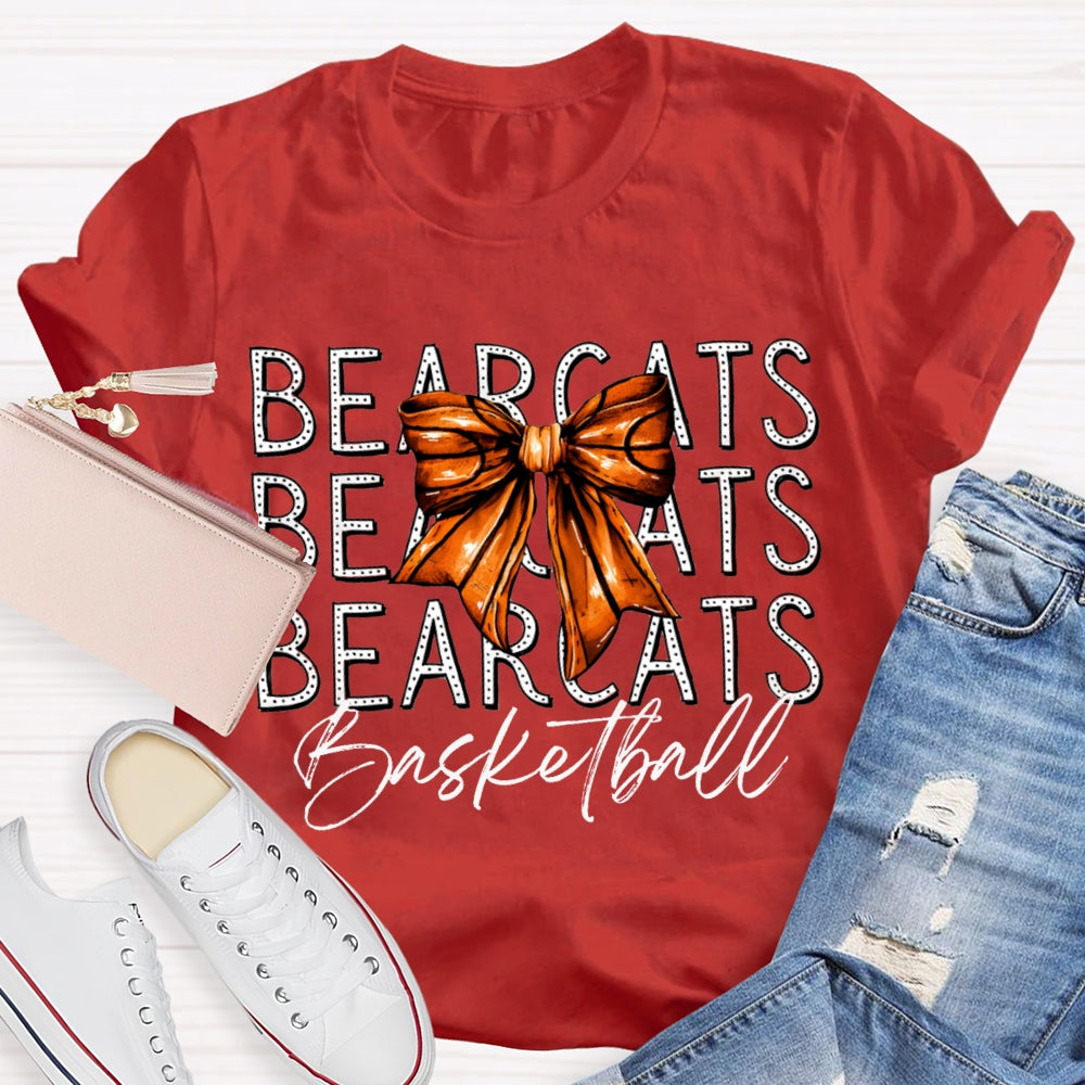 Personalized School Mascot Bearcats Basketball Team Spirit T-shirt