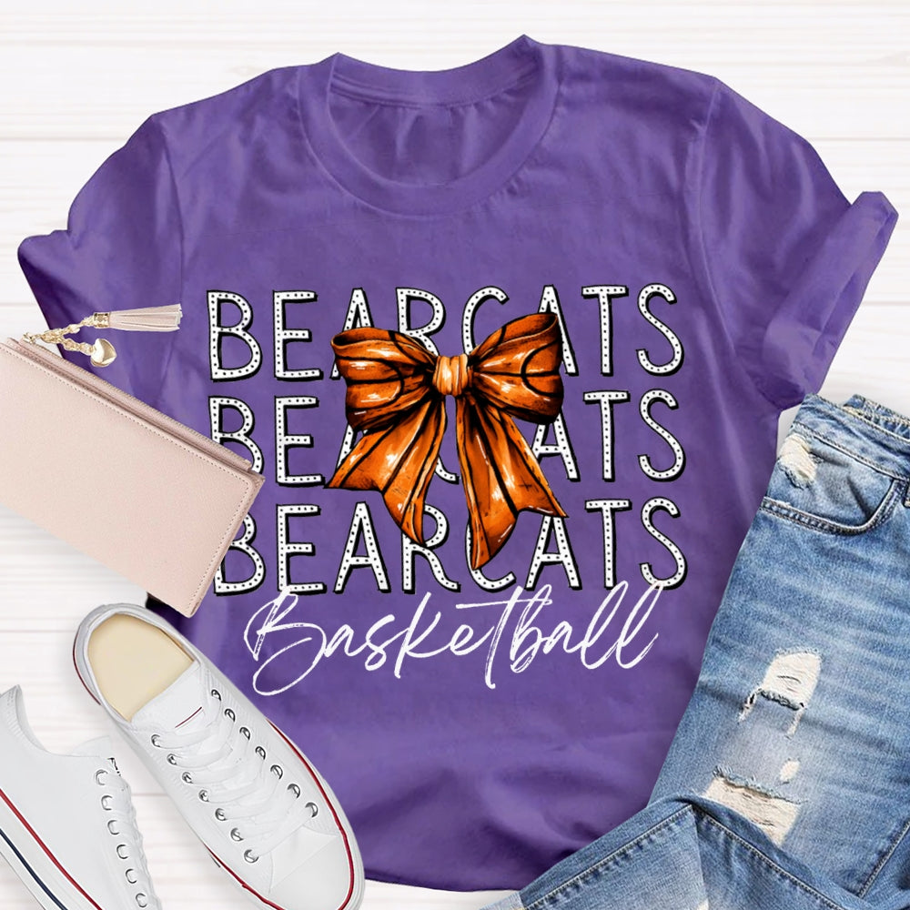 Personalized School Mascot Bearcats Basketball Team Spirit T-shirt