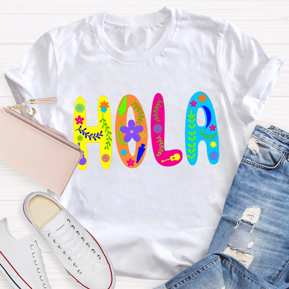 Vintage Floral Hola T-Shirt