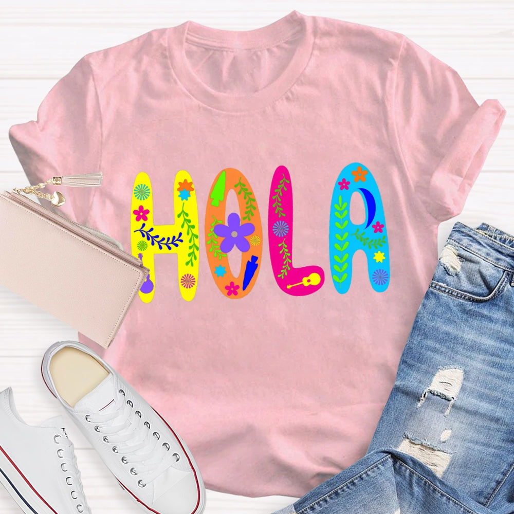 Vintage Floral Hola T-Shirt