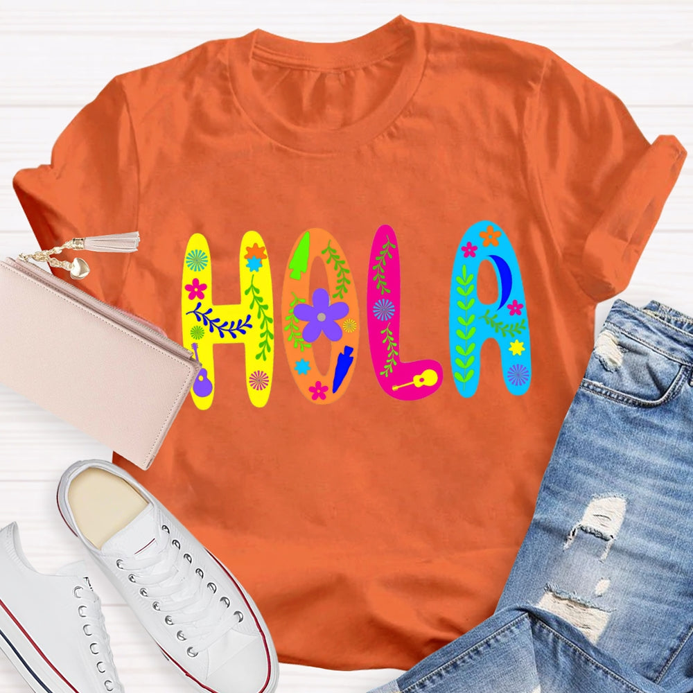 Vintage Floral Hola T-Shirt