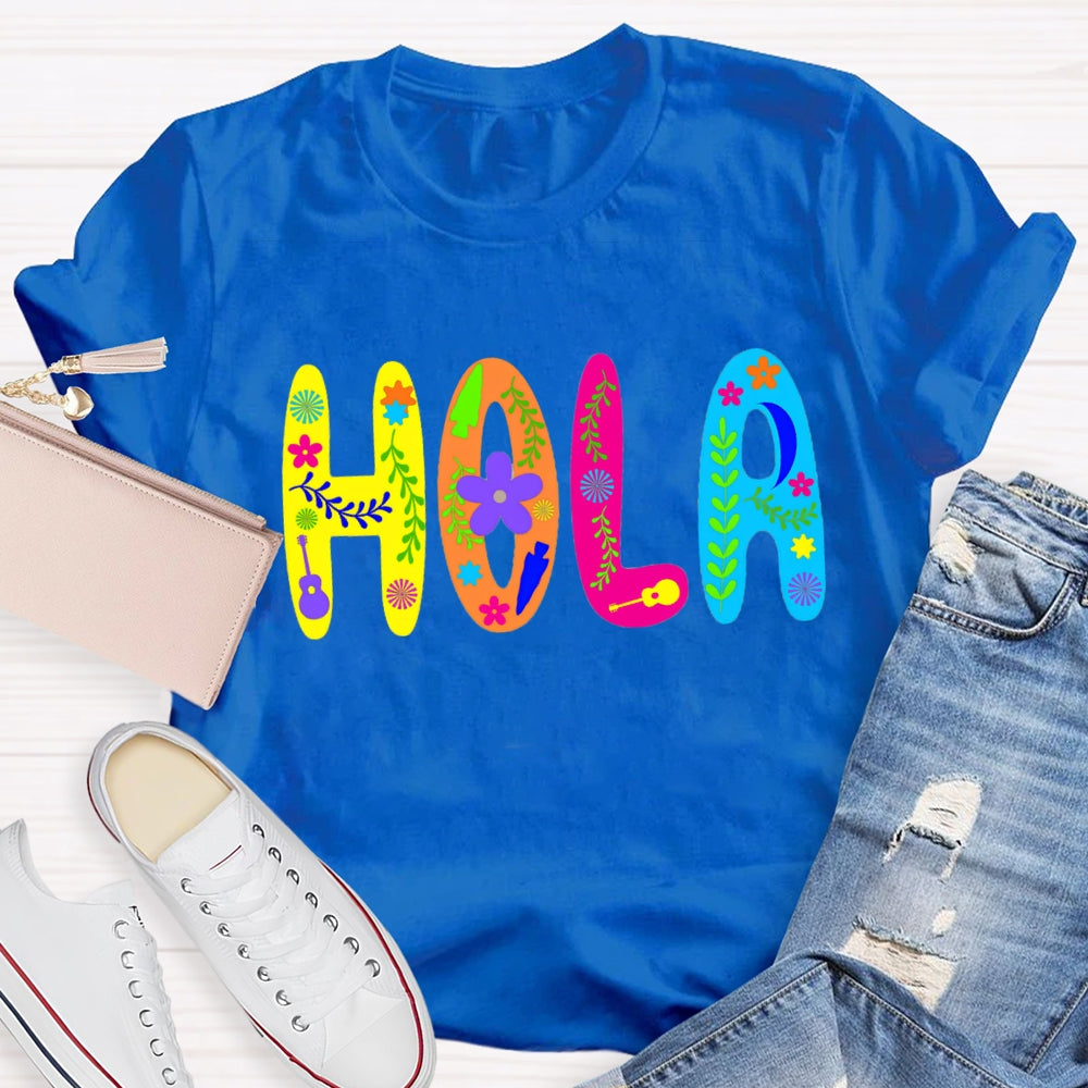 Vintage Floral Hola T-Shirt