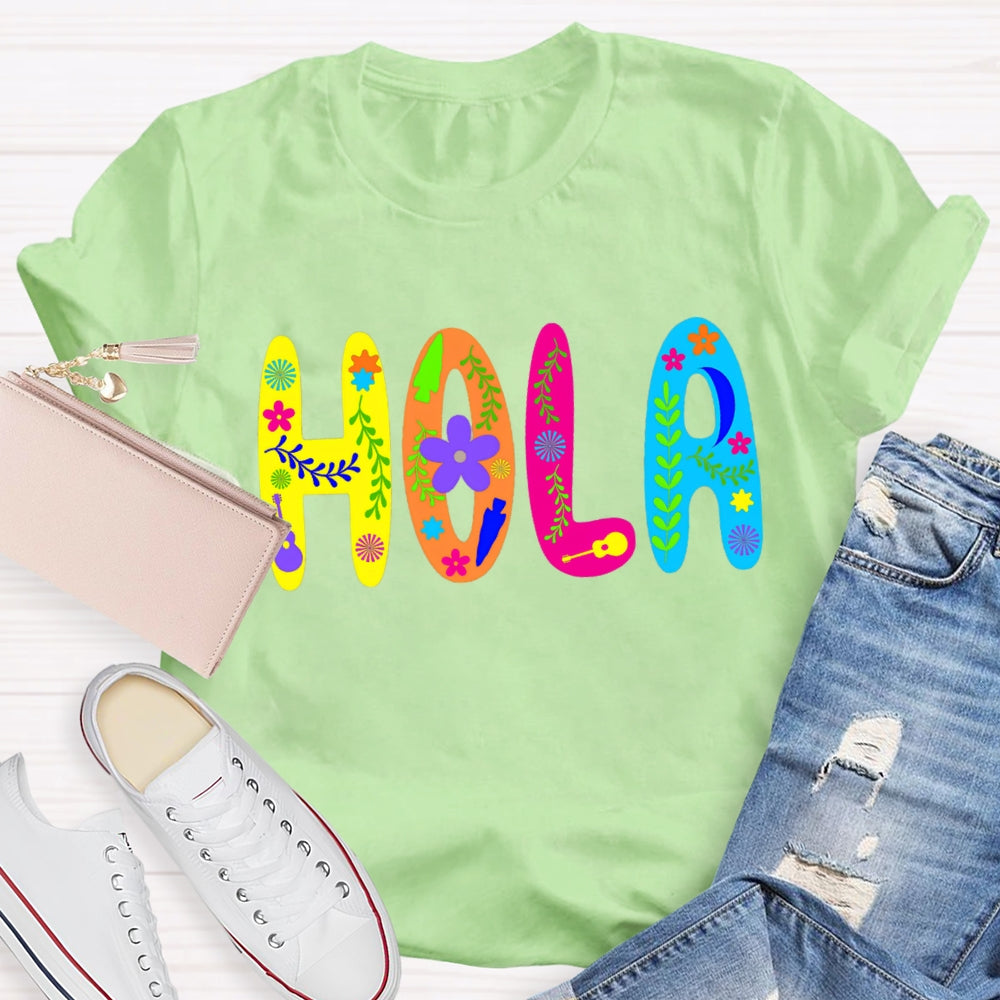 Vintage Floral Hola T-Shirt