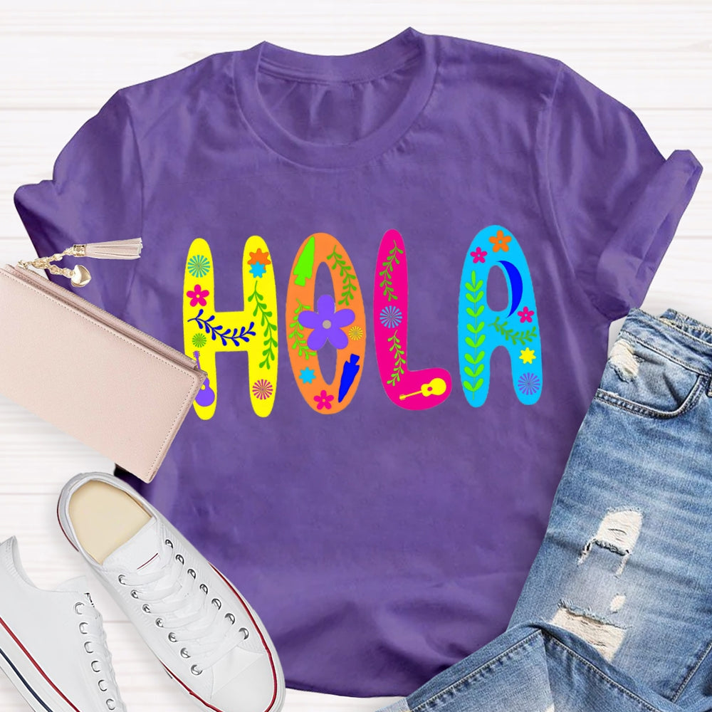 Vintage Floral Hola T-Shirt