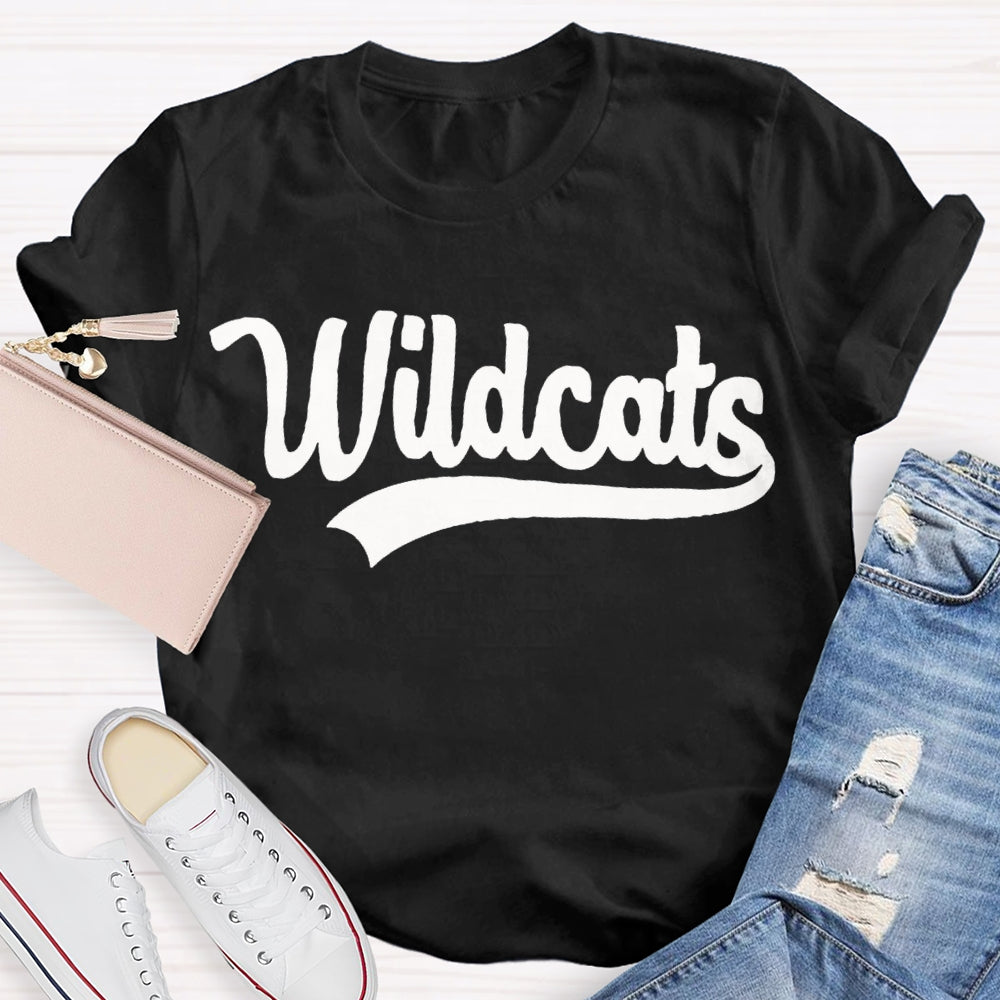 Personalized School Mascot Wildcats Custom Mascot T-shirt