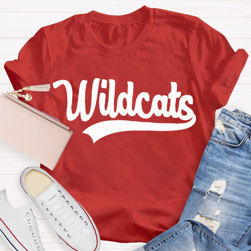 Personalized School Mascot Wildcats Custom Mascot T-shirt
