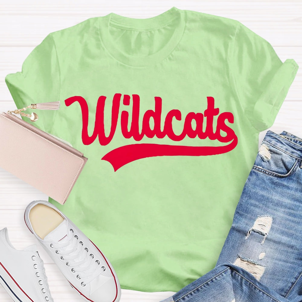 Personalized School Mascot Wildcats Custom Mascot T-shirt