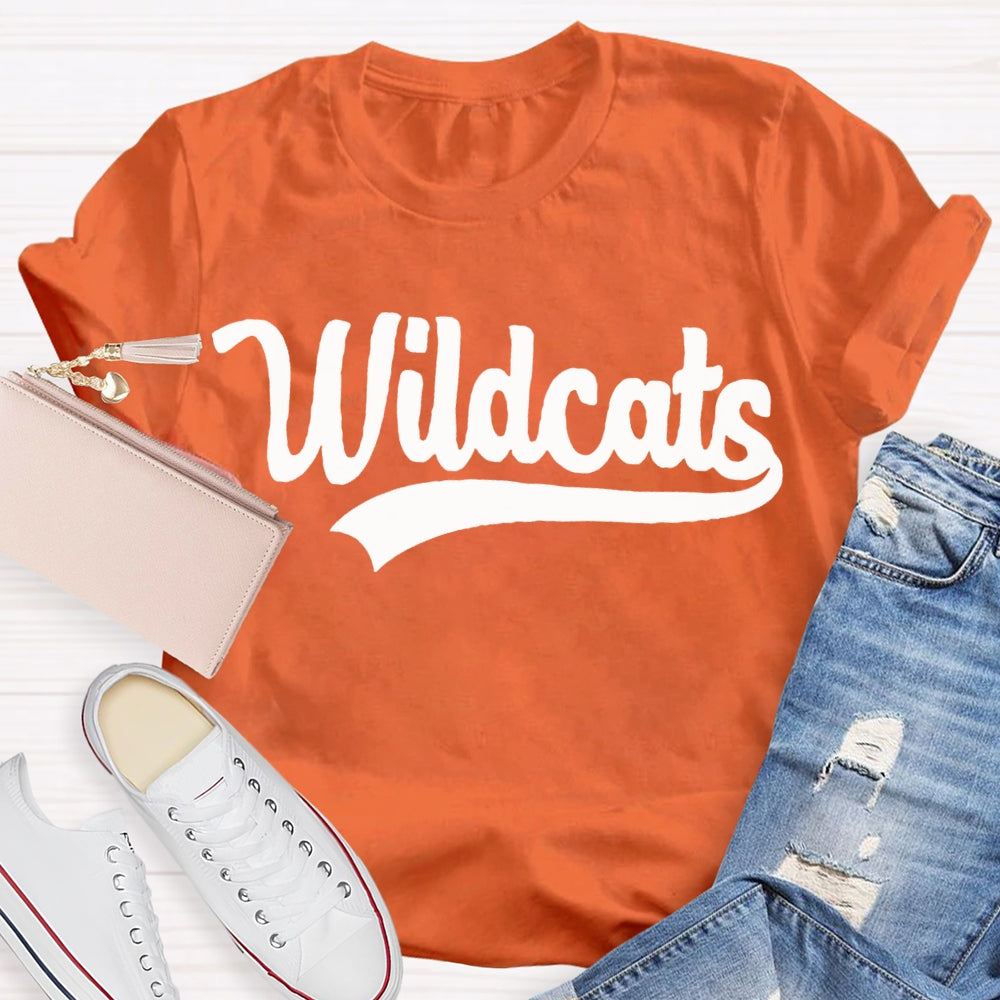 Personalized School Mascot Wildcats Custom Mascot T-shirt