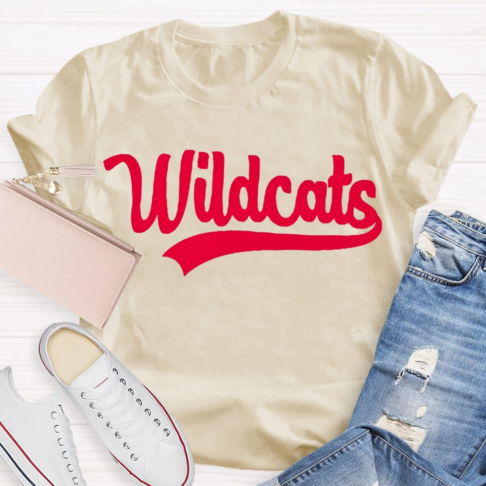 Personalized School Mascot Wildcats Custom Mascot T-shirt