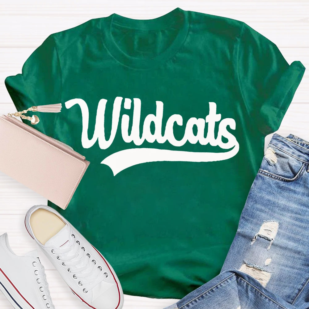Personalized School Mascot Wildcats Custom Mascot T-shirt
