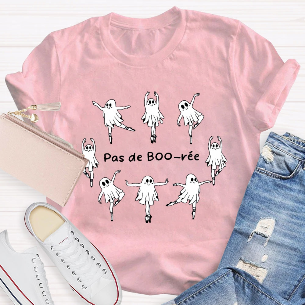 Pas De BOO-rée Funny Ballet Ghosts Halloween Dance T-shirt