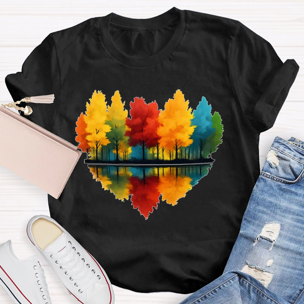 Love Maple Tree Autumn Funny T-shirt