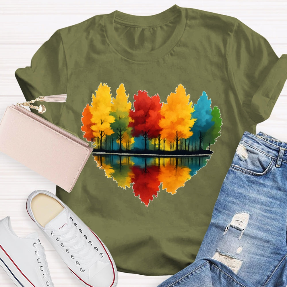 Love Maple Tree Autumn Funny T-shirt
