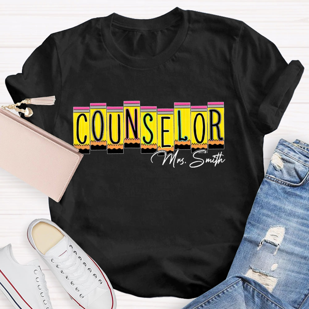 Personalized Name Counselor School Funny T-shirt