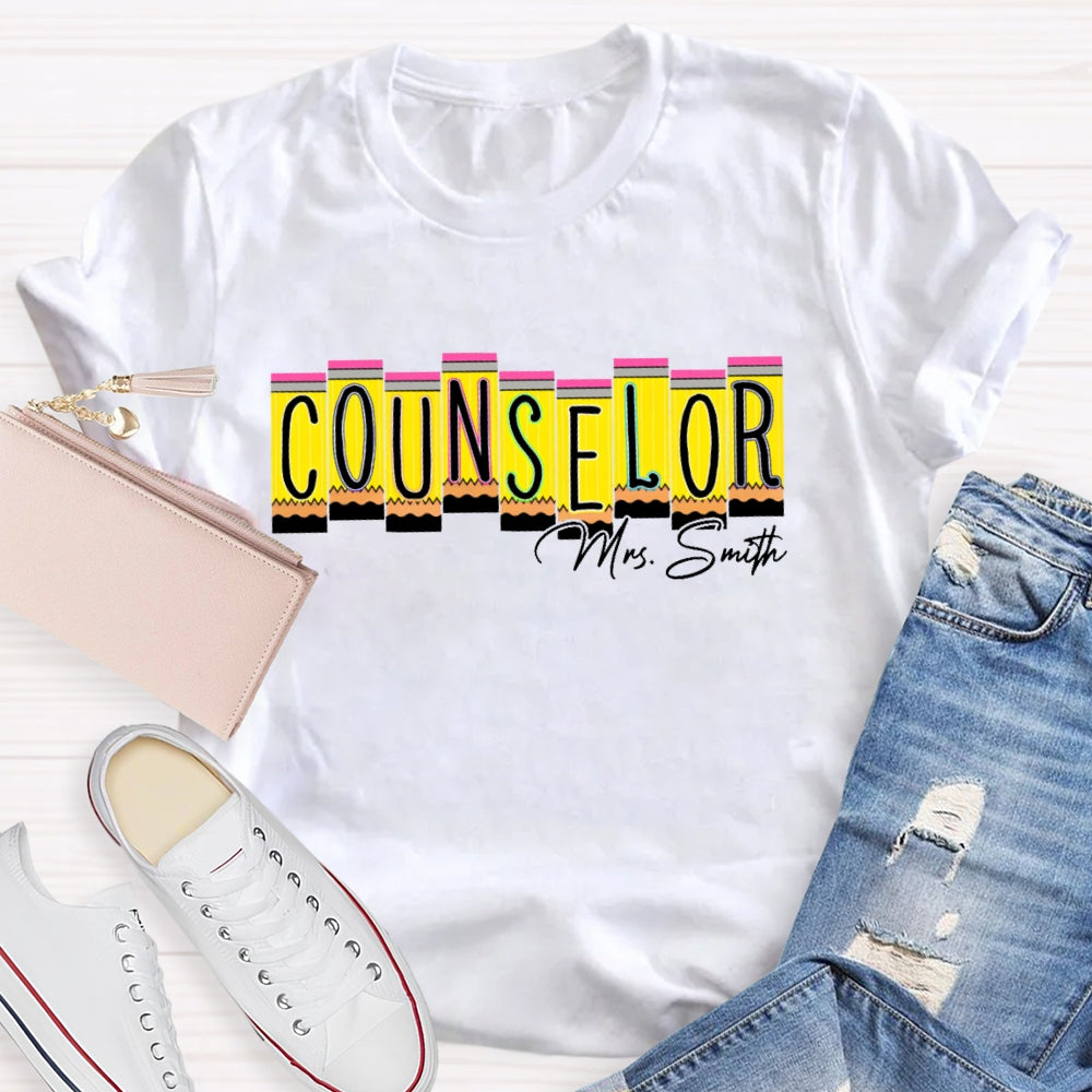 Personalized Name Counselor School Funny T-shirt