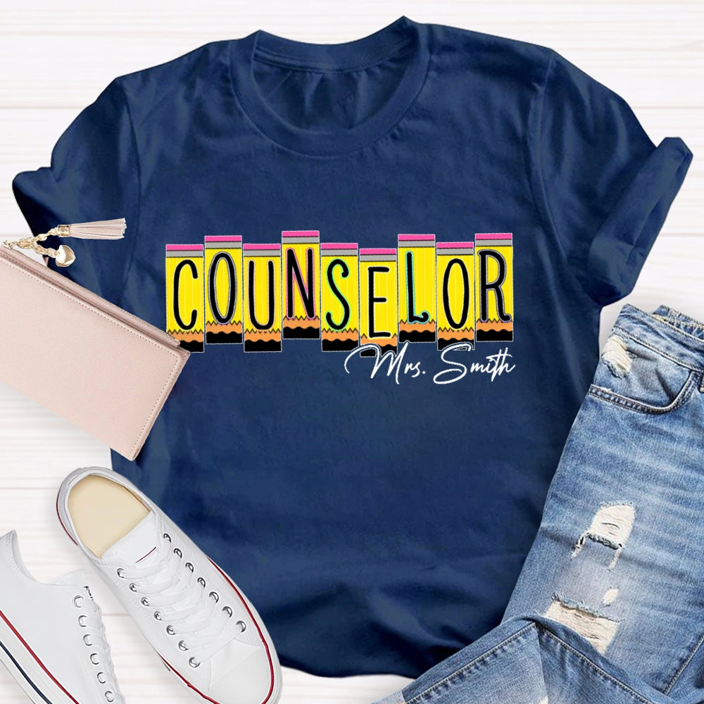 Personalized Name Counselor School Funny T-shirt