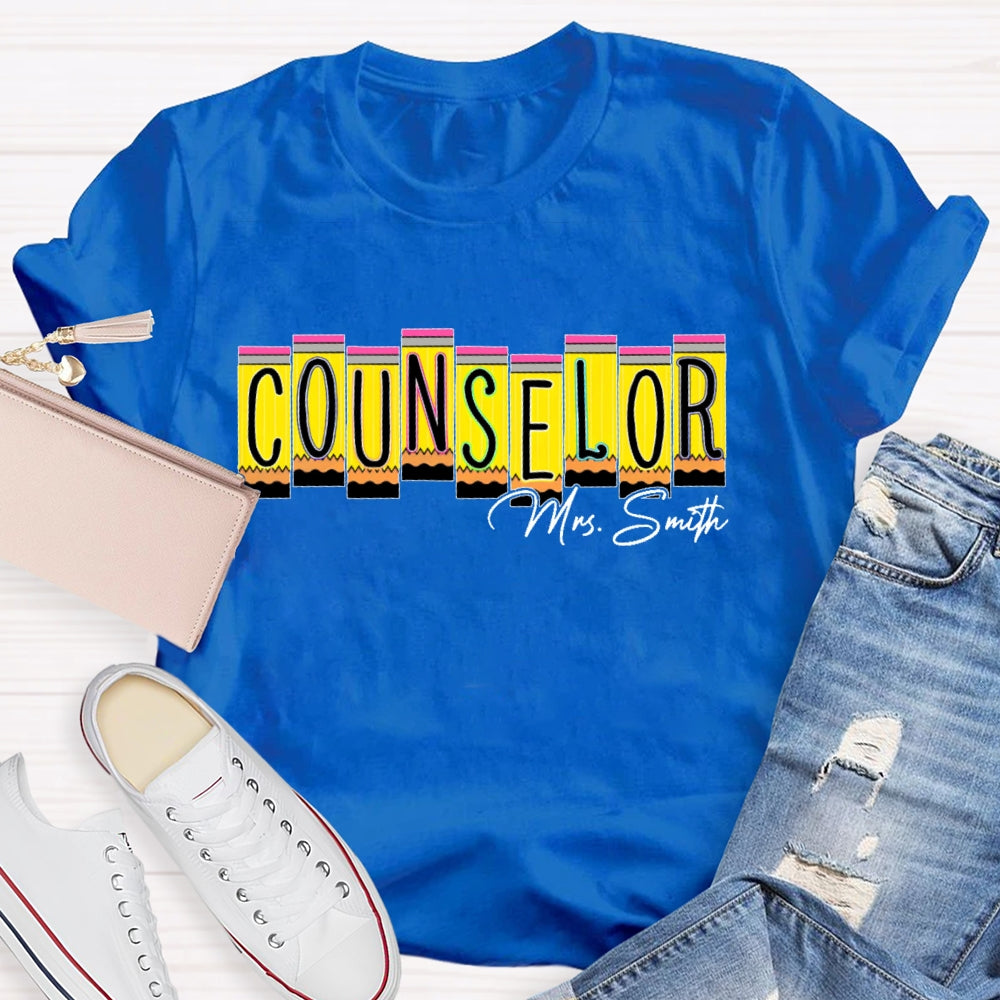 Personalized Name Counselor School Funny T-shirt
