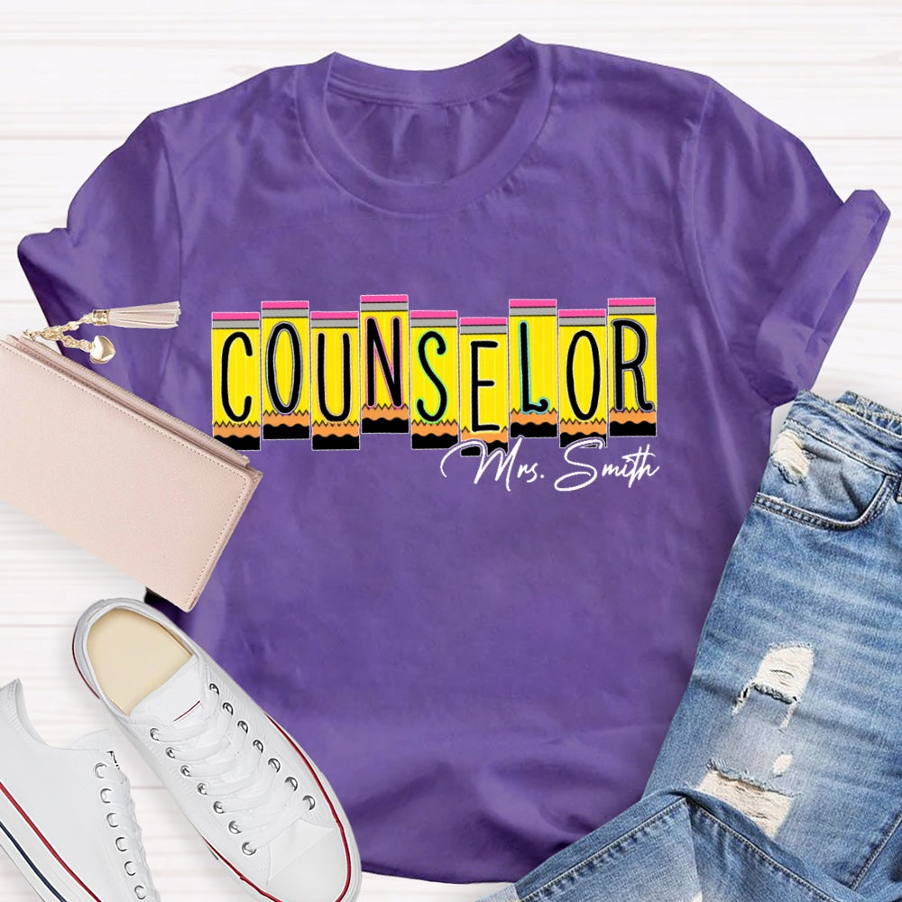 Personalized Name Counselor School Funny T-shirt