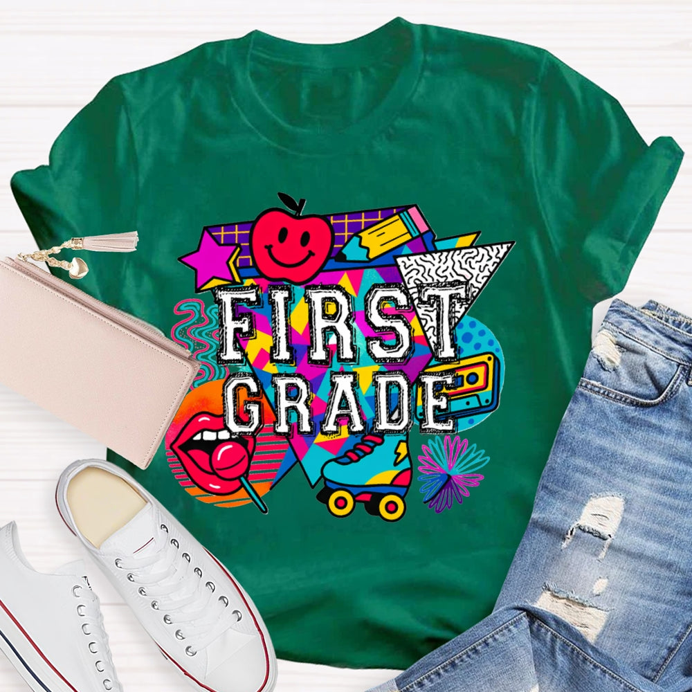 Personalized Grade First Grade Sexy Red Lips And Apple T-shirt